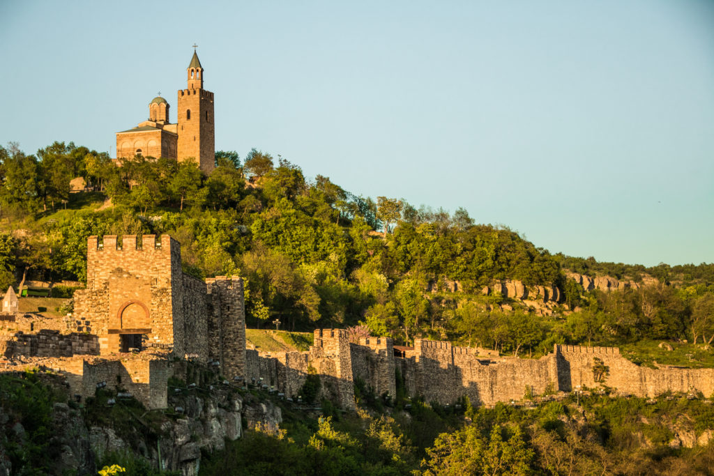Tsarevets Castle on the hill above Veliko Tarnovo, Bulgaria