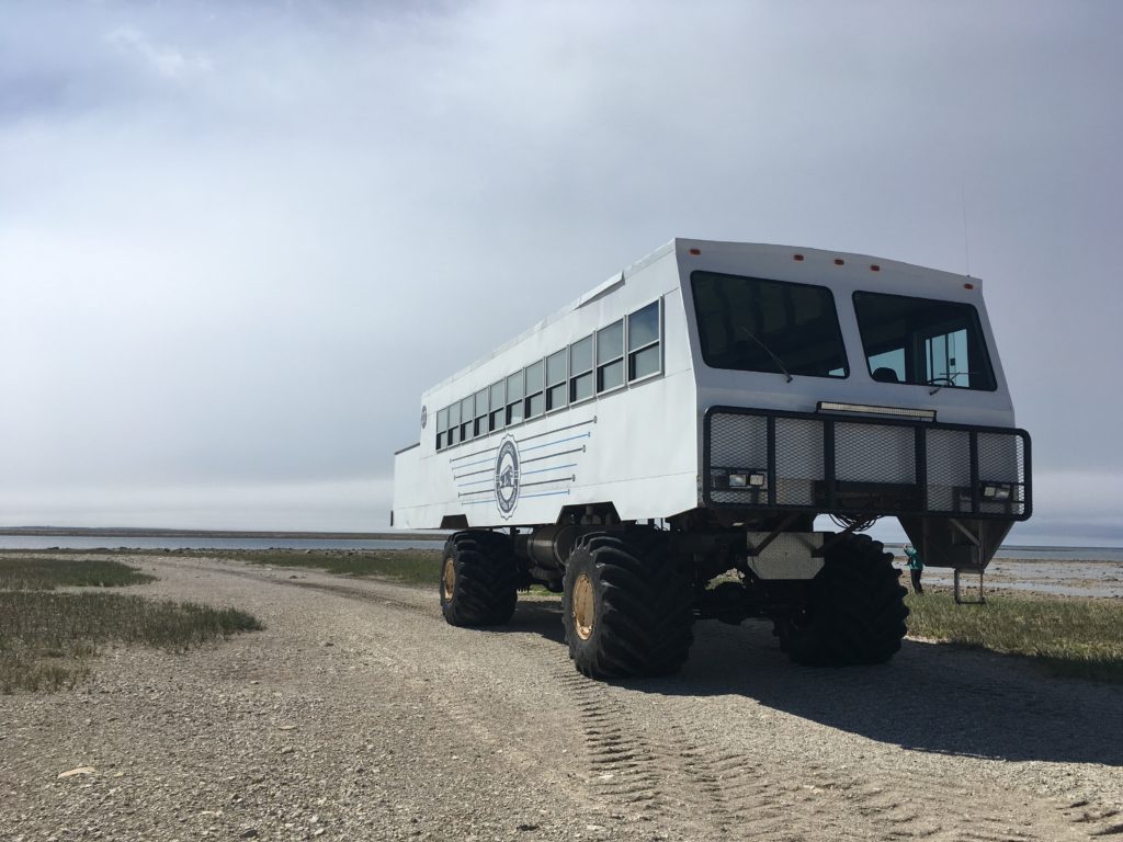 The famous tundra buggy used by Froniters North in their tours of Churchill, Canada