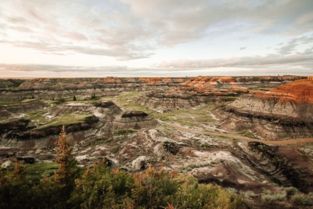 Sunset over Horseshoe Canyon in the Drumheller Badlands, Canada
