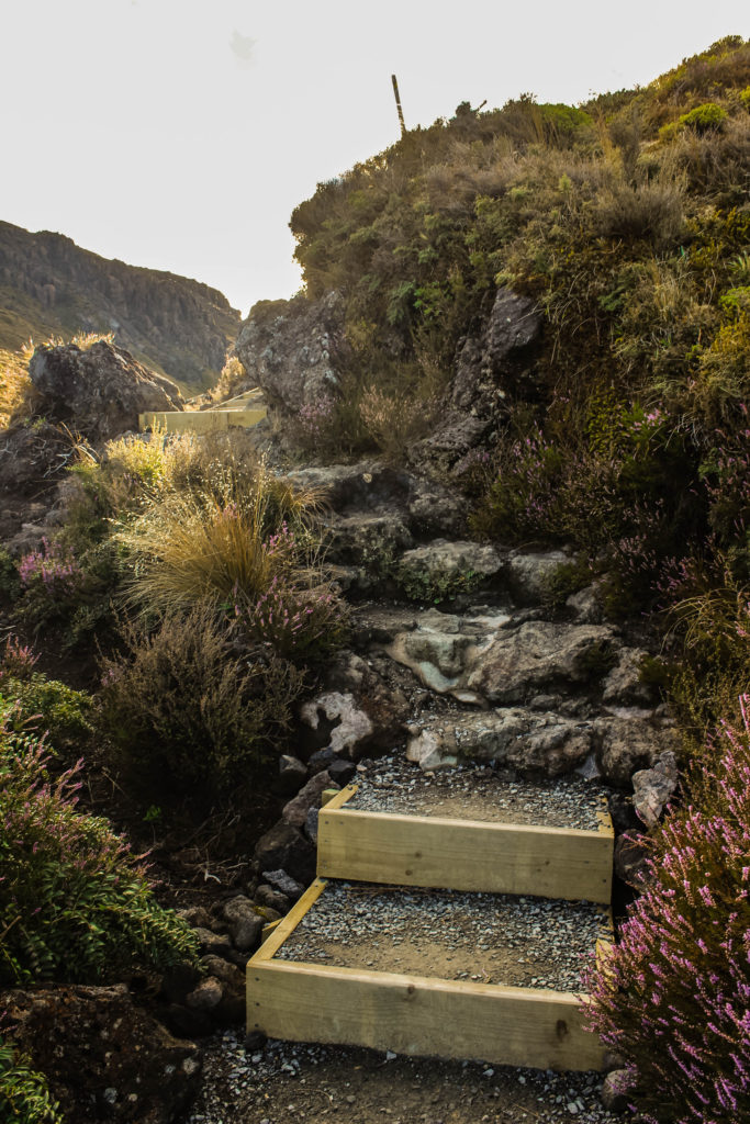The rugged steps of the Tongariro Alpine Crossing