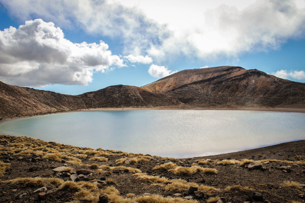 The beautiful Blue Lake in Tongariro National Park