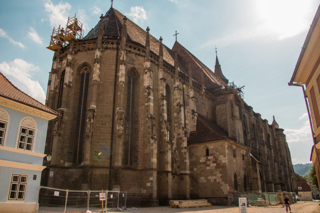The huge Black Church in Brasov, Romania