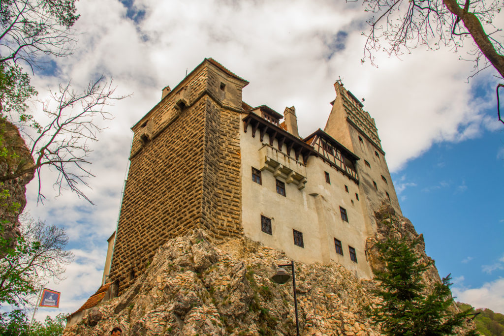 Looking up at Bran Castle, Romania