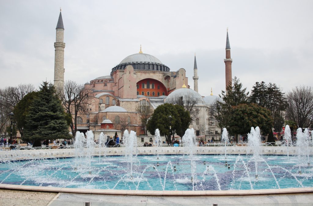The beautiful fountain in front of the Hagia Sofia, Istanbul