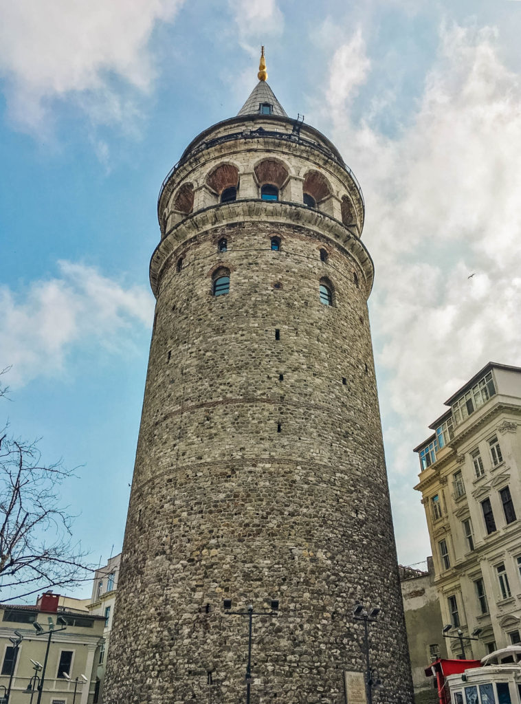 The Galata Tower in historical Istanbul, Turkey