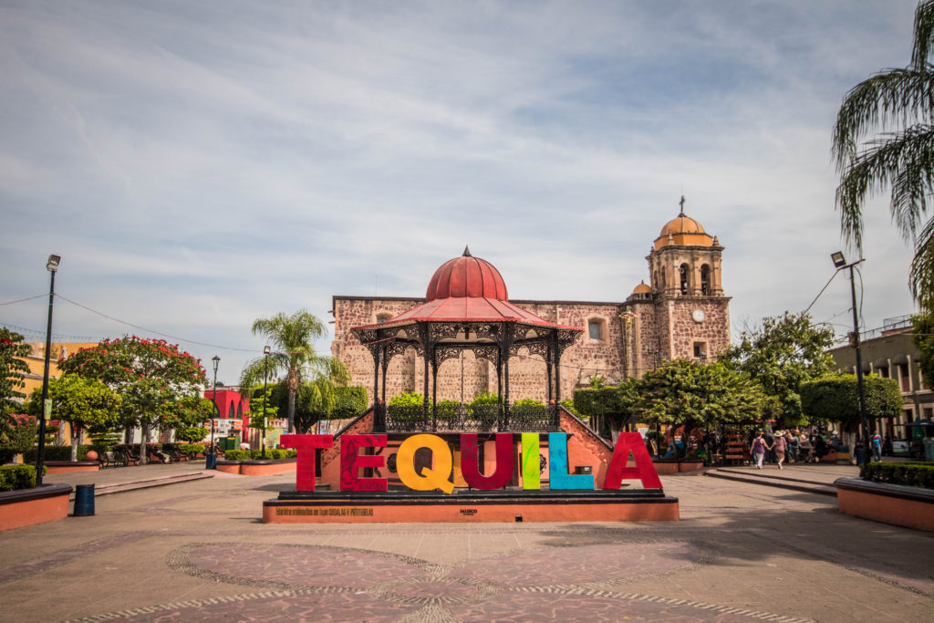 The main plaza in Tequila