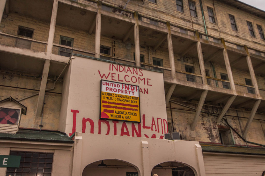 Alcatraz Prison Graffiti from the island's occupation