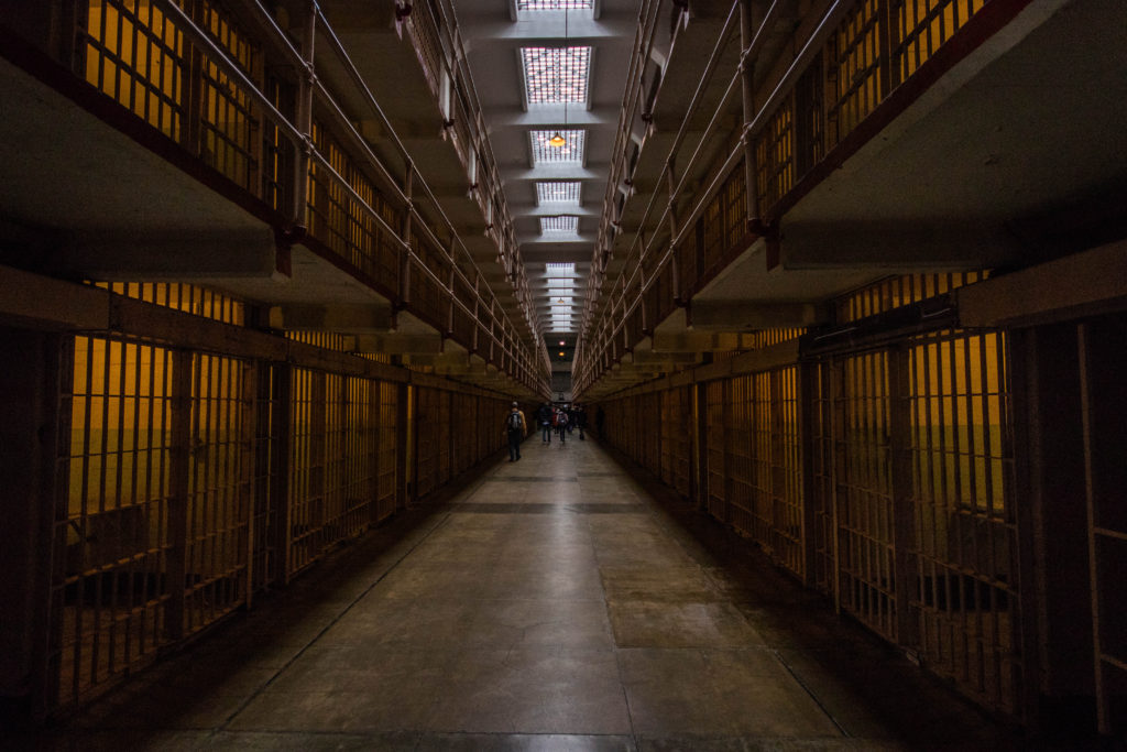 The interior of Alcatraz Prison, San Francisco