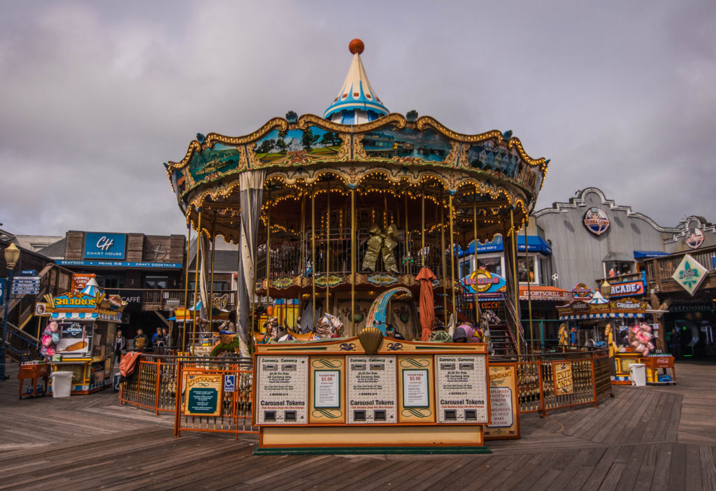 Pier 39's beautiful carousel in San Francisco