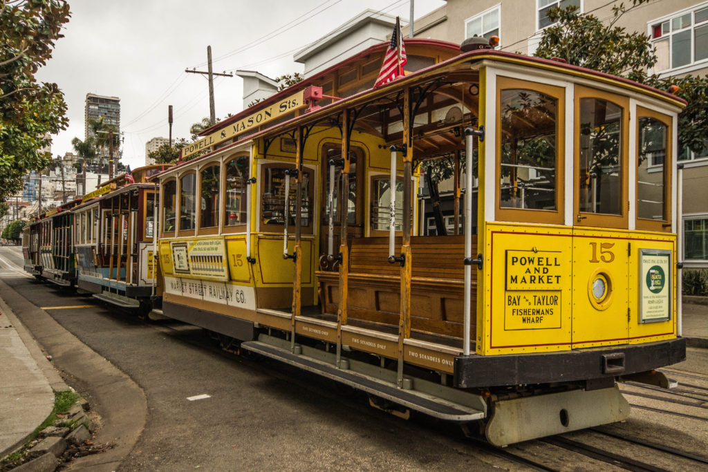 San Francisco's famous old-school cable cars