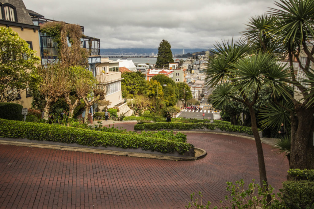 The looping section of Lombard Street in San Francisco