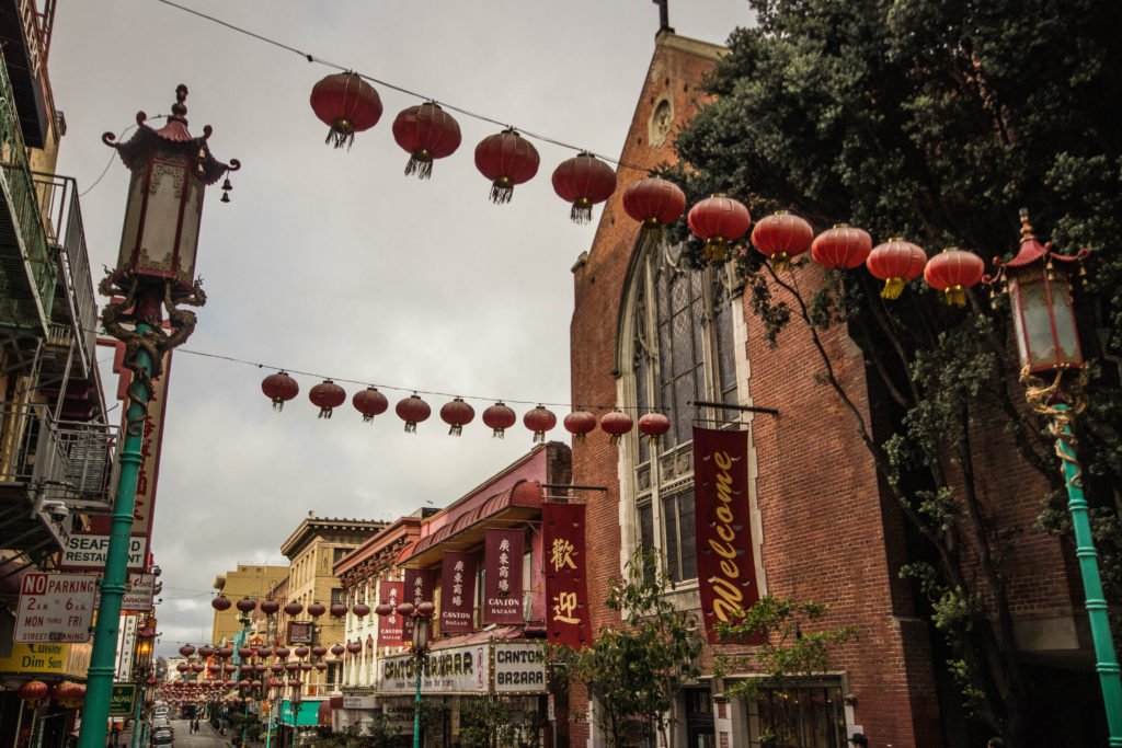 Lanterns line the streets of San Francisco's Chinatown