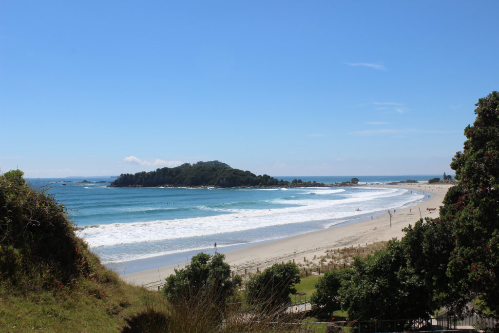 Stunning golden beaches at Mount Maunganui