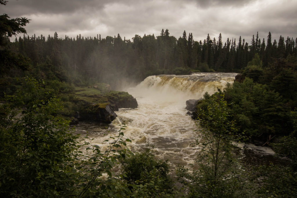 Pisew Falls is a powerful waterfall in northern Manitoba