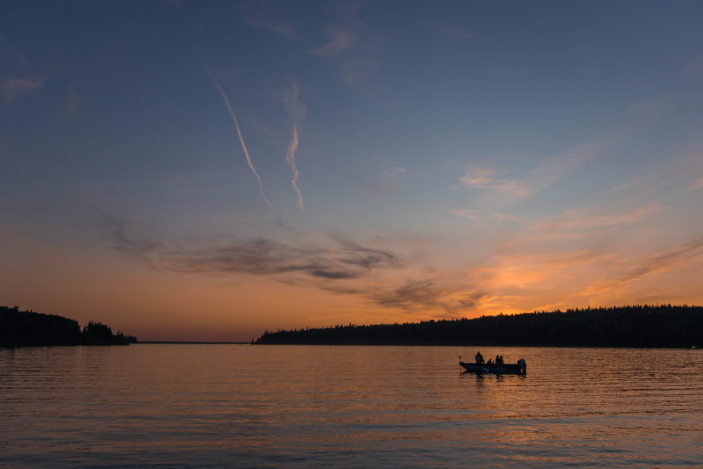 Sunset over Clear Lake in Riding Mountain National Park, Manitoba