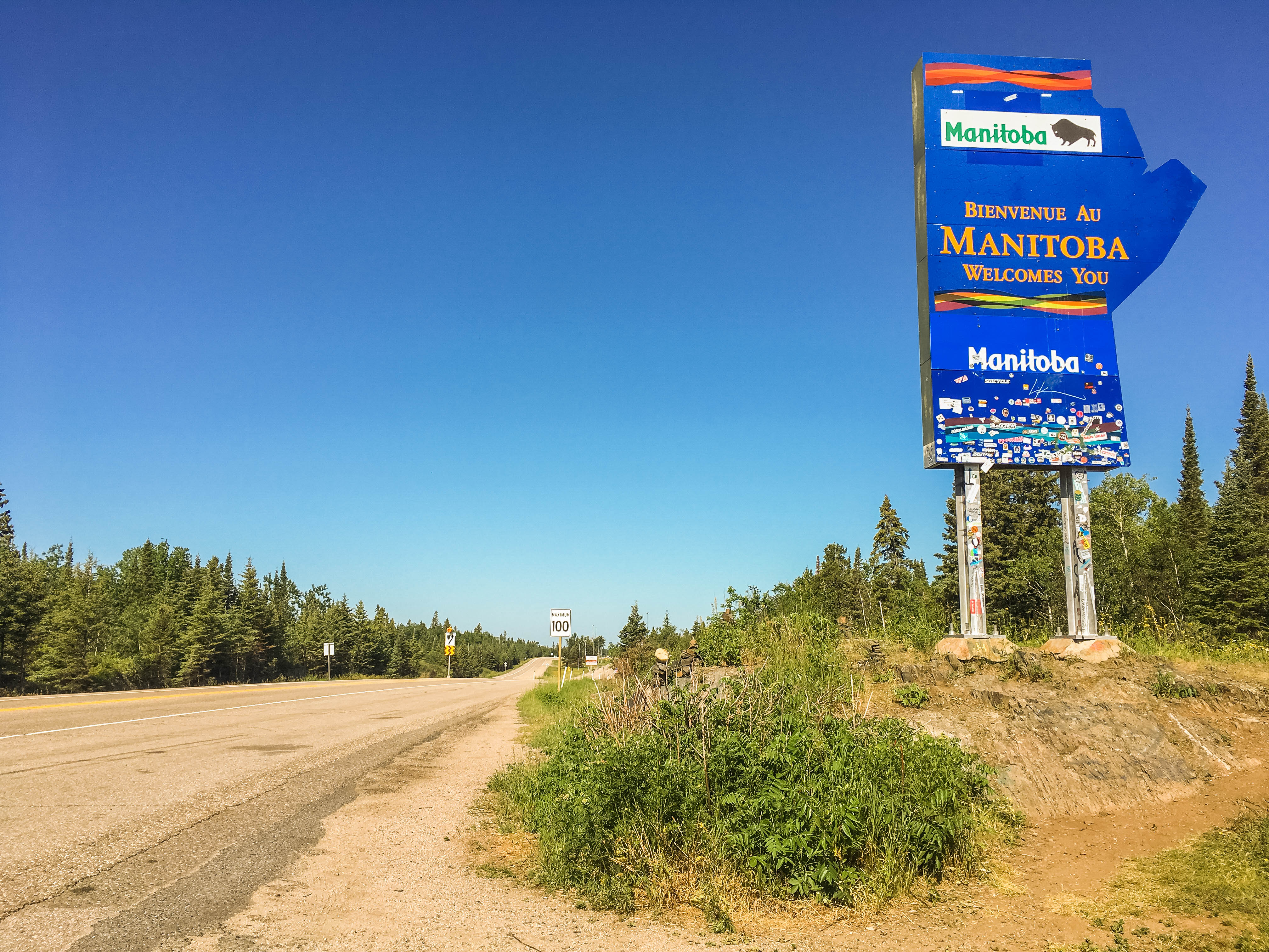 Welcome to Manitoba sign