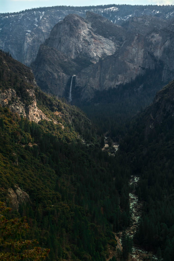 The start of Yosemite Valley as seen from the drive in above