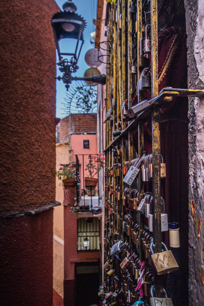 The narrow alley Callejon del Beso is one of the most popular attractions in Guanajuato