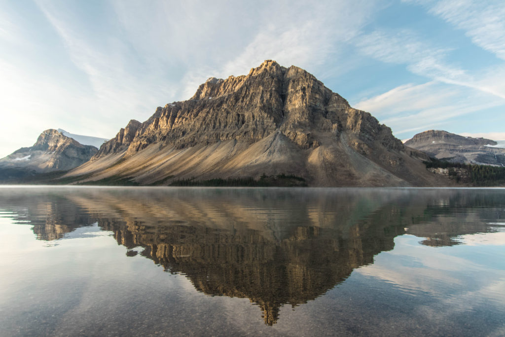 Reflections at Bow Lake, on the Icefields Parkway, is a worthy addition to any Banff Bucket List