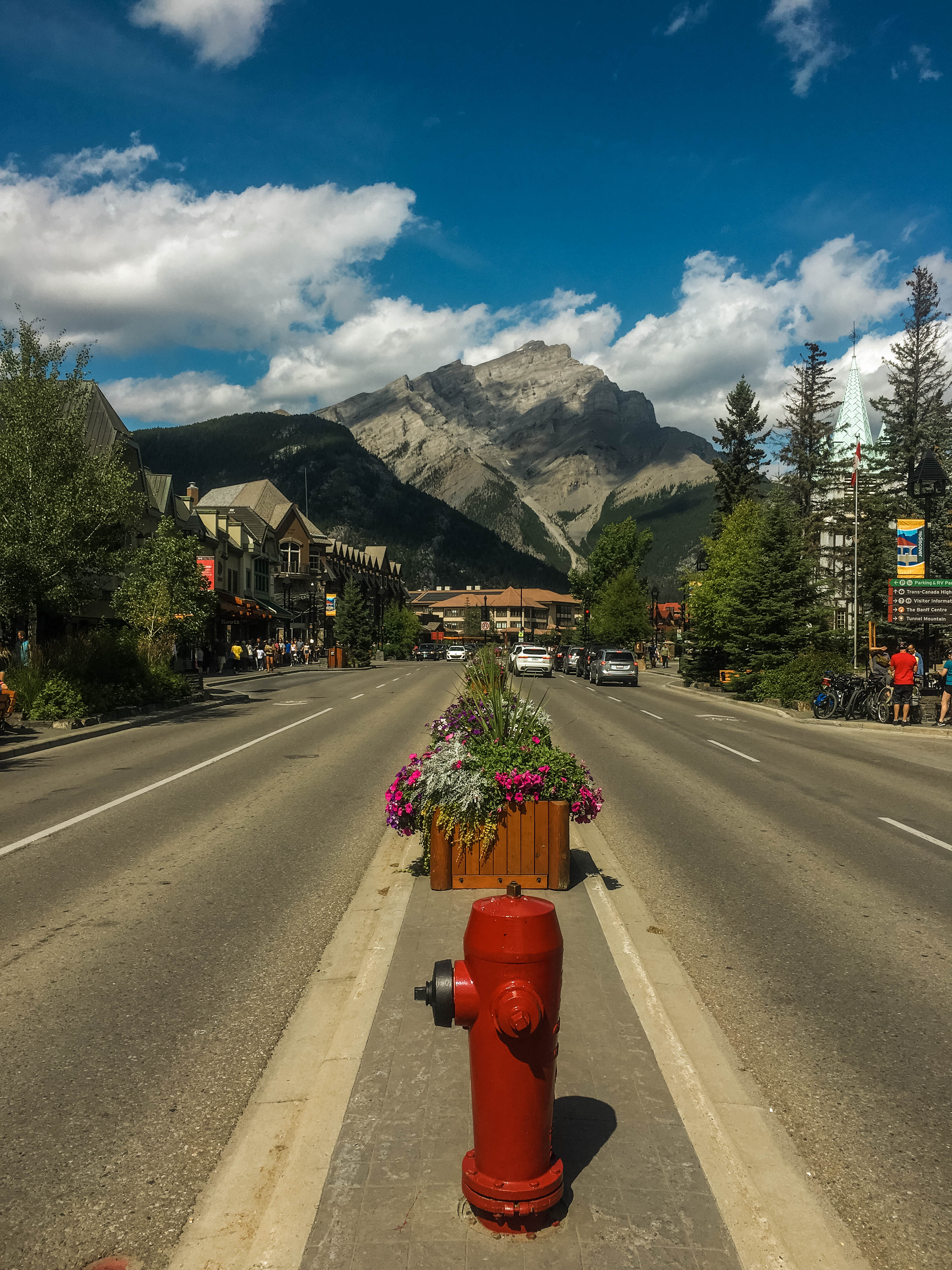 Banff Avenue was designed with this perfect view of Cascade Mountain in mind. This main street of the town is a worthy addition to any Banff bucket list
