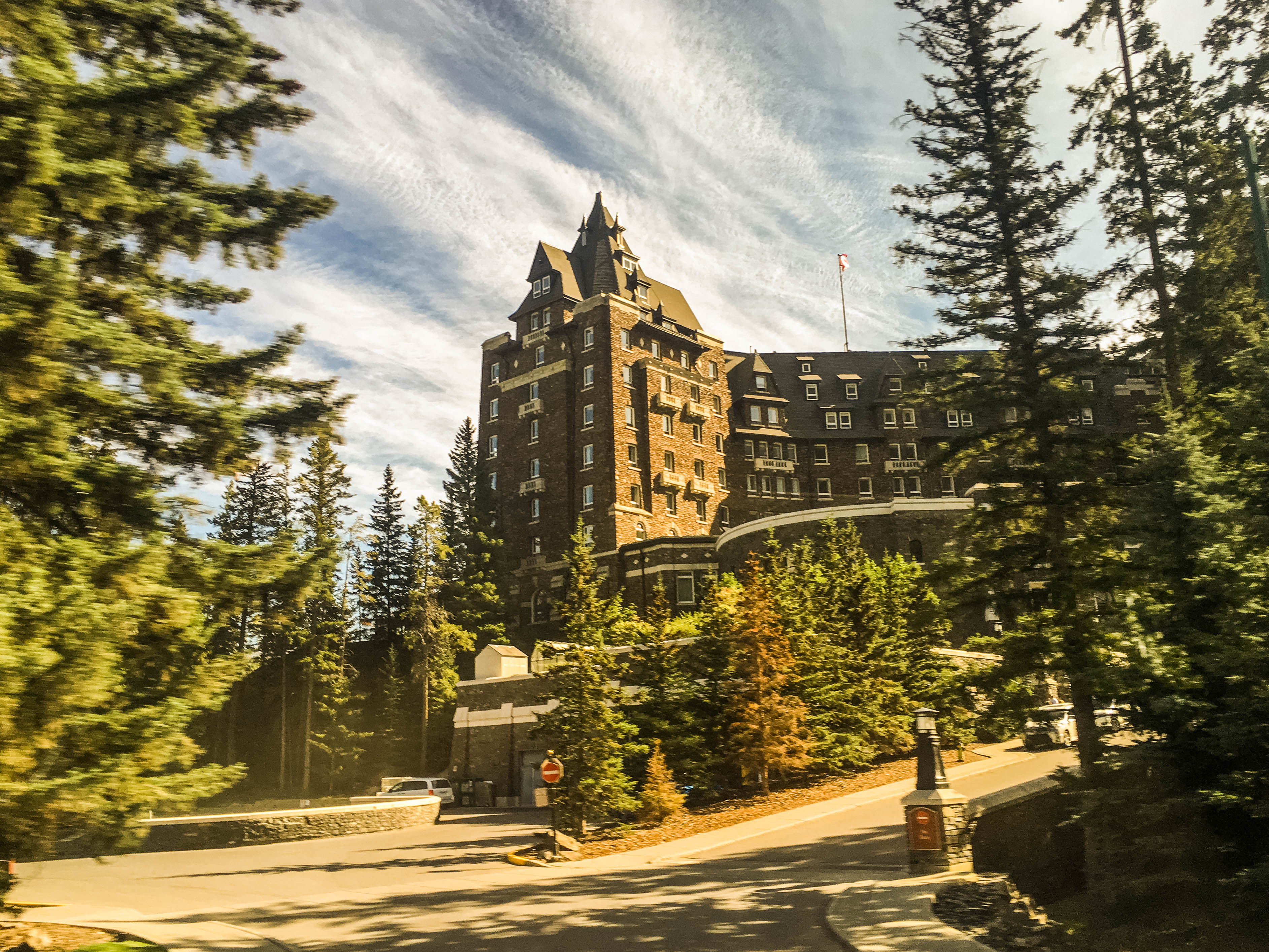 The Fairmont Banff Springs Hotel is a beautiful fairytale-like castle in the forested mountains of the Bow Valley