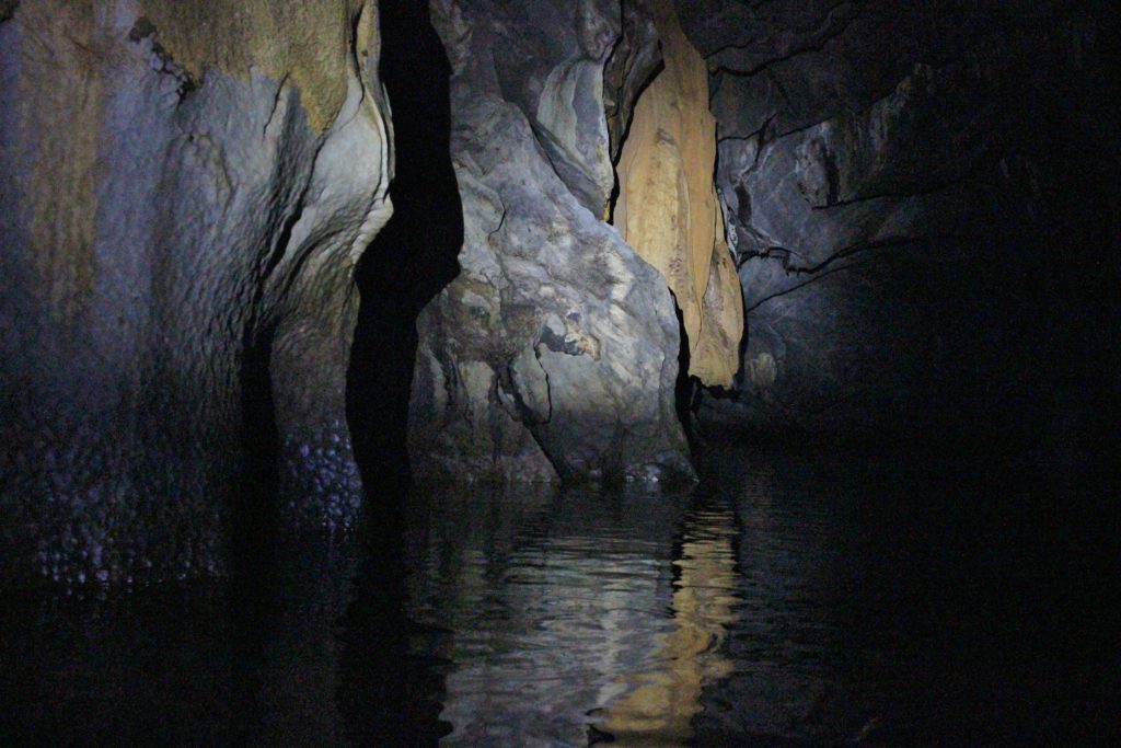 Rock formations inside the cave of the Subterranean River on Palawan, Philippines