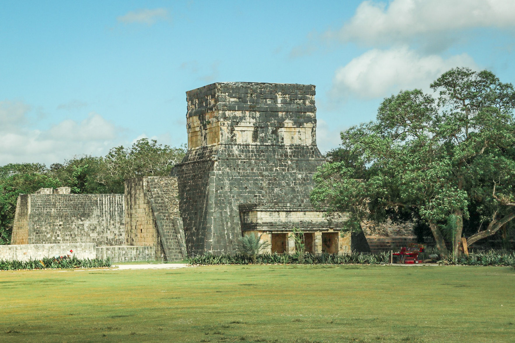 The central stone building of the Ball Field at Chichen Itza