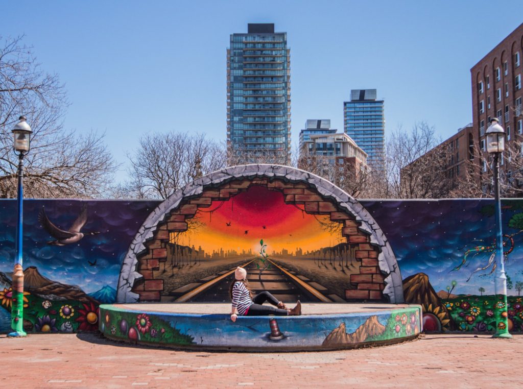 A beautiful mural along the Esplanade in Toronto, Canada