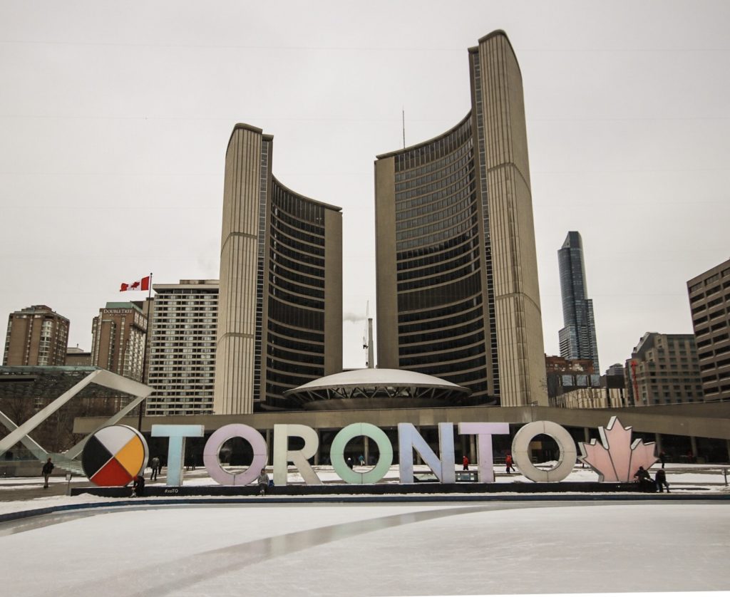 The Toronto Sign in front of City Hall