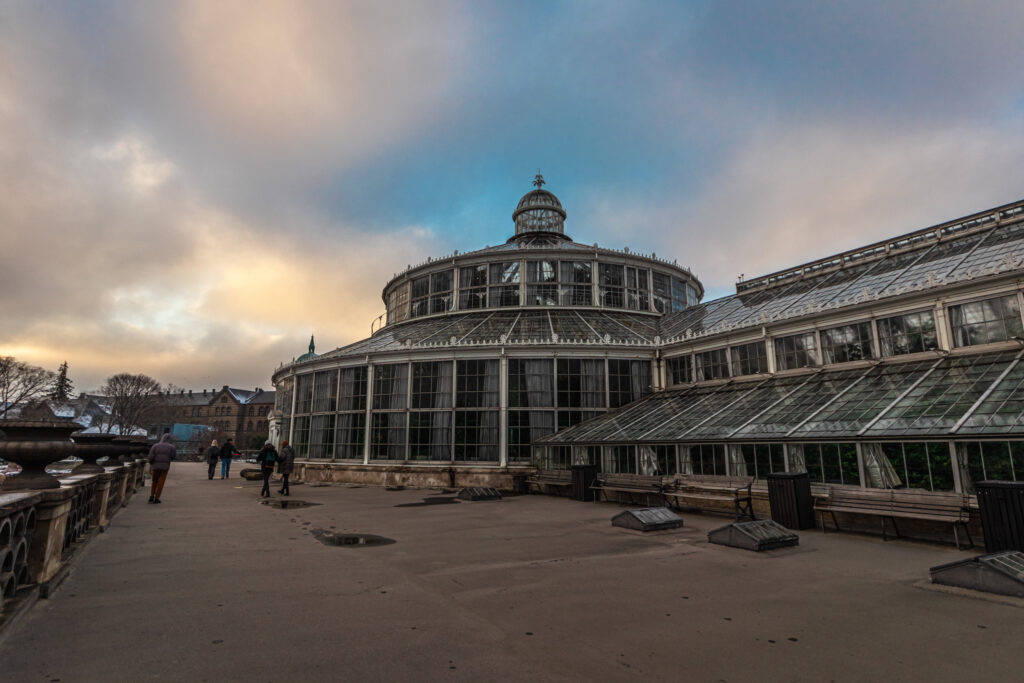 External round glass house at the Botanical Gardens in Copenhagen