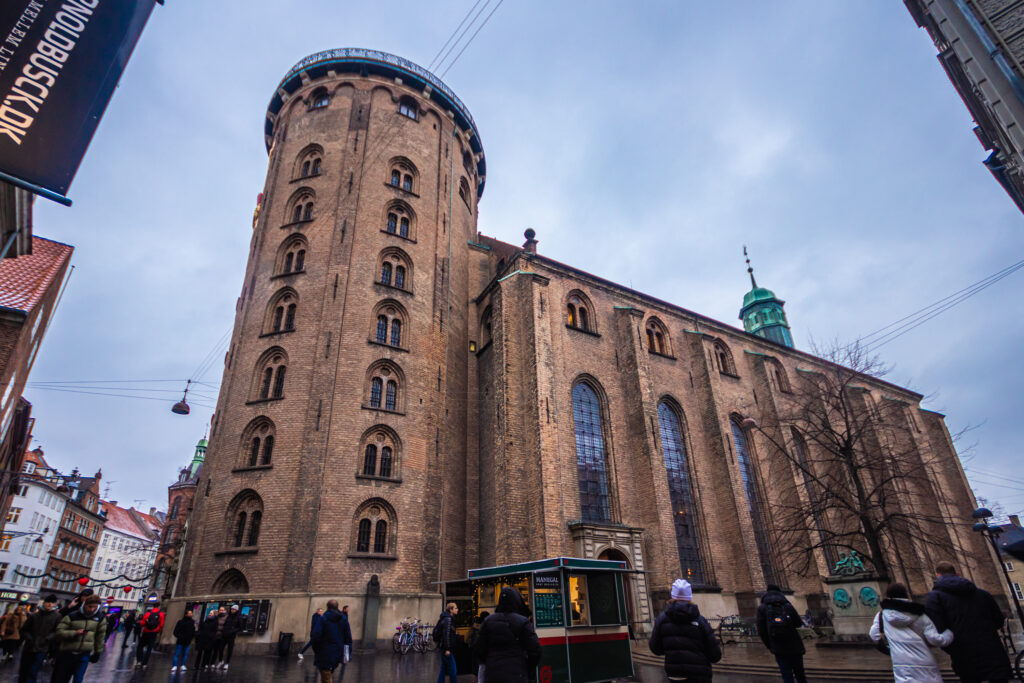 The Round Tower in Copenhagen seen from the ground