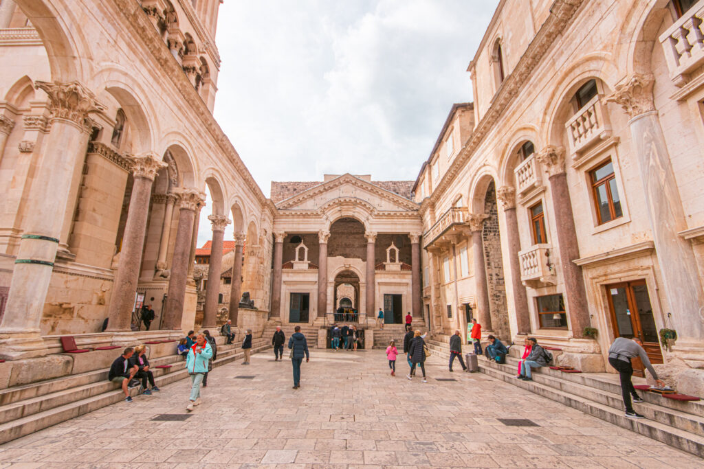 The main square of Diocletian's Palace, the Old Town core of Split, Croatia