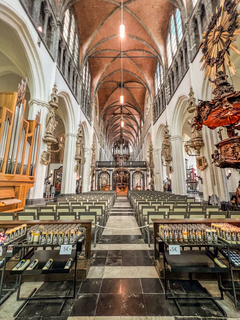 The beautiful interior of St. Sebastian Church in Bruges