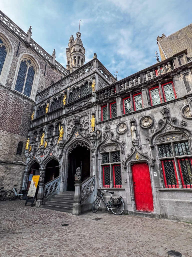 The intricate exterior of the Holy Blood Church in Bruges