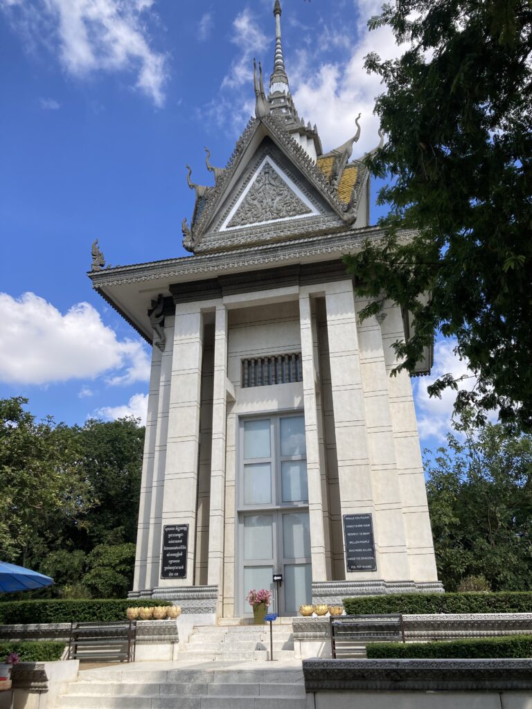 The main pagoda at the Choeung Ek Memorial Centre